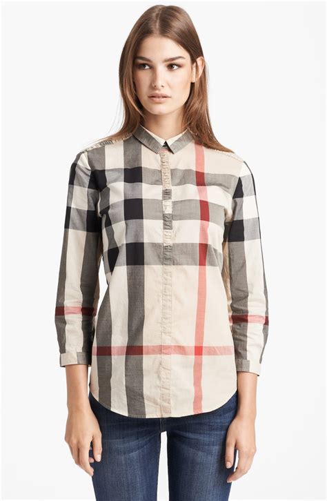 burberry brit pieced check shirt|Burberry button up shirt.